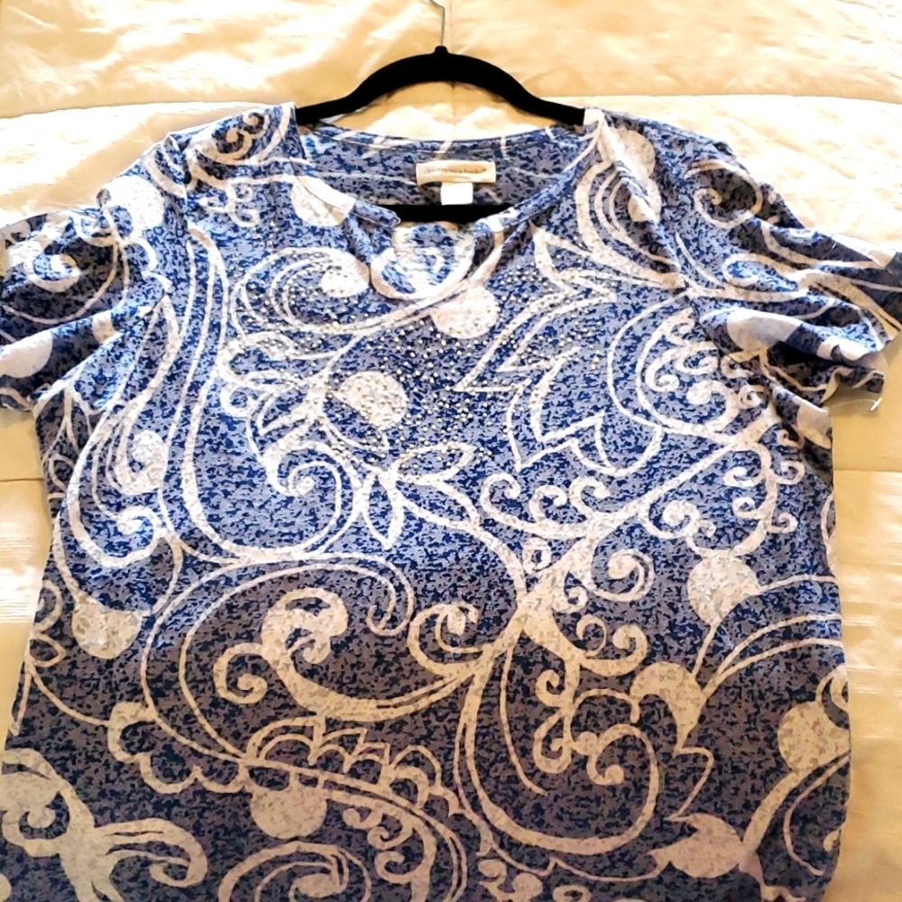 Christopher & Banks size large blue top